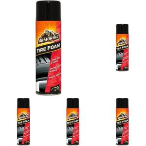 imageArmor All Extreme Car Tire Foam Tire Cleaner Spray for Cars Trucks Motorcycles 18 Oz Each125 Pound Pack of 5
