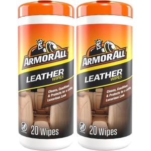 imageArmor All Interior Cleaner Car Leather Wipes by  For Cleaning Cars Trucks and Motorcycles 20 Count20 Count Pack of 2