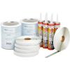 imageDicor 401CKD RV Rubber Roof Kit  Bonding Adhesive RV Trailer Motorhome Repair Butyl Tape Lap Sealant Included Dove Bright WhiteWhite