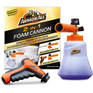 imageArmor All 2in1 Foam Cannon Kit Car Cleaning Kit Connects to Power Washers and Garden Hoses for Vehicle Cleaning Includes Foam Cannon Foam Applicator and Ergonomic Adaptor 1 countNo Size