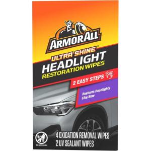 imageArmor All Car Headlights Cleaner Wipes  Cleaning Wipes for Headlights for Cars Trucks Mortocycles 6 Wipes