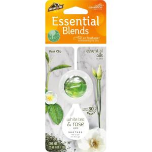 imageArmor All Essential Blends Car Air Freshener Car Odor Eliminator White Tea and Rose Scent 008 Fl Oz Multicolor 1 Count Pack of 1White Tea  Rose
