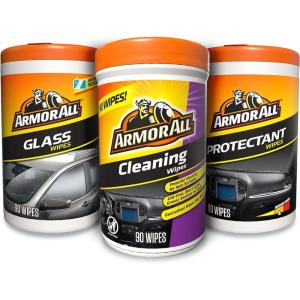 imageArmor All Protectant Glass and Cleaning Wipes Wipes for Car Interior and Car Exterior 90 Count Each Pack of 3Wipes Kit Protectant  Cleaning  Glass 270 Wipes Total