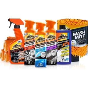 imageArmor All Ultimate Car Detailing Kit Includes Car Wash Glass Cleaner Tire Cleaner Microfiber Accessories 9 Piece Kit