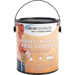 imageDicor RPFCP1 Fiberglass Roof Coating System  1 Gallon  Protects Against Environmental DamageTan Fiberglass RV Roof Coating
