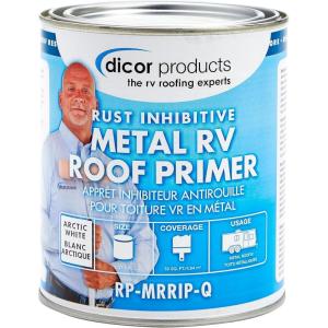 imageDicor RPFCP1 Fiberglass Roof Coating System  1 Gallon  Protects Against Environmental DamageWhite Metal Roof Rust Inhibitive Primer